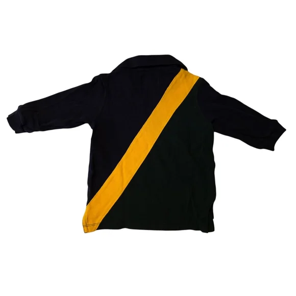 Polo Ralph Lauren Baby Polo Shirt 12M Colorblock Long Sleeve - Picture 2 of 3